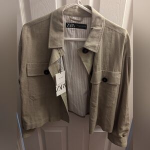 Zara Beige Linen Jacket - XL